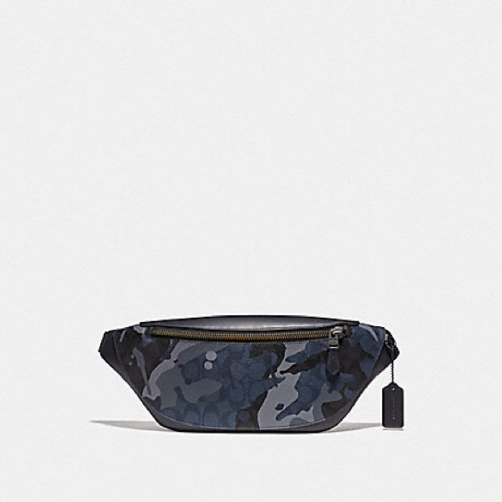 NEW ‼️ COACH MEN WARREN BELT BAG SIGNATURE CAMO